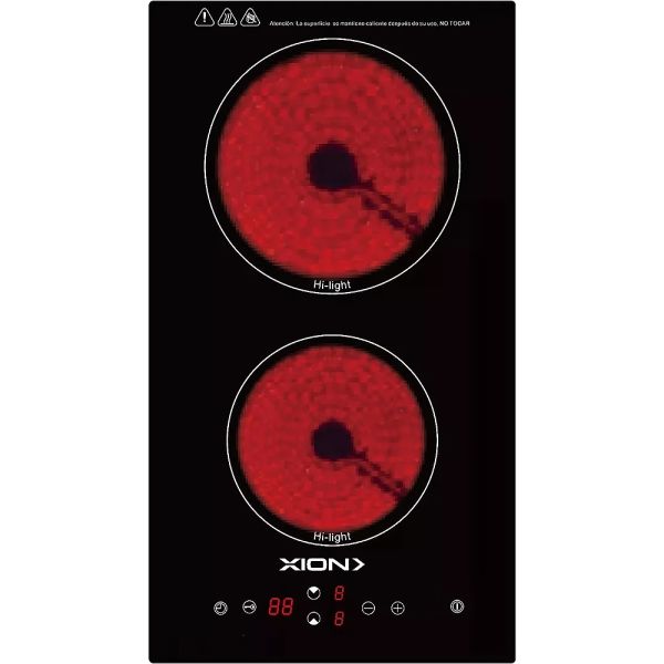 Anafe electrico XI EH2 Vitrocerámica 2 Hornallas 220v Negro