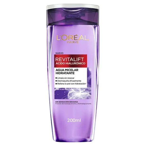 Desmaquillante L'Oréal Revitalift Ácido Hialurónico Agua Micelar 200mL