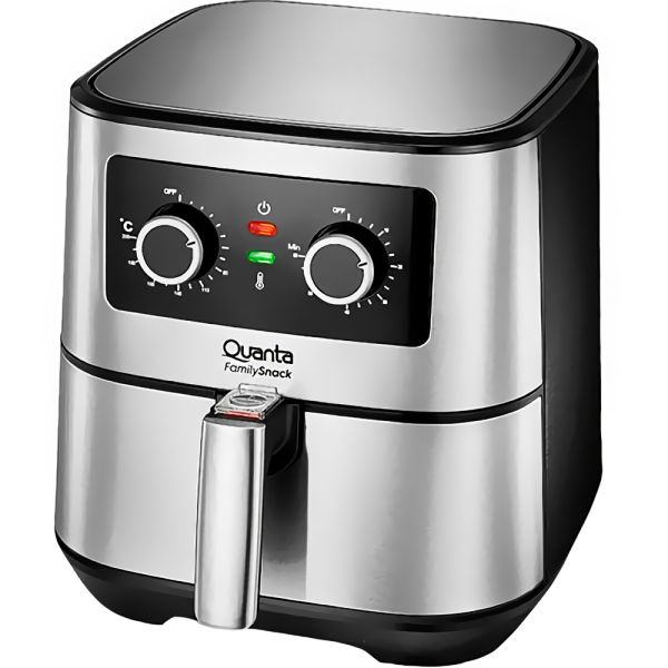 Freidora Air Fryer Eléctrica Quanta QTAF500 Negro Plata 5.5L