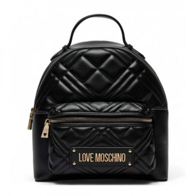Mochila de PU acolchada negra