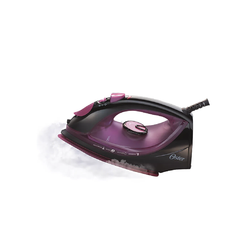 Plancha de vapor de cerámica Oster Negra y Morada