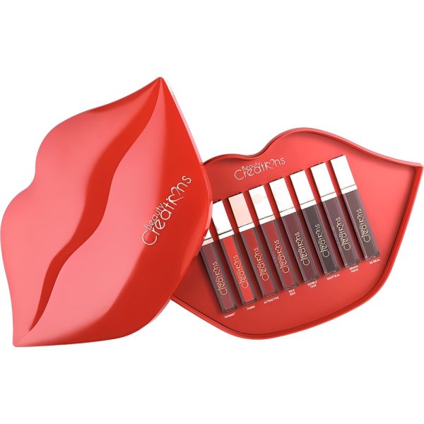 Set de Labiales Líquido Beauty Creations The Bold Matte LSDPR RED 8 piezas