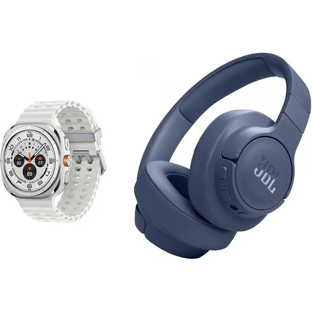 Reloj Samsung Galaxy Watch Ultra 47mm LTE Titanium White + Auricular JBL Tune 770NC Blue